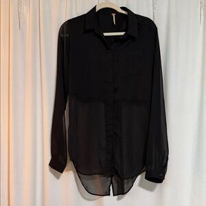 Free people Midnight Black Blouse